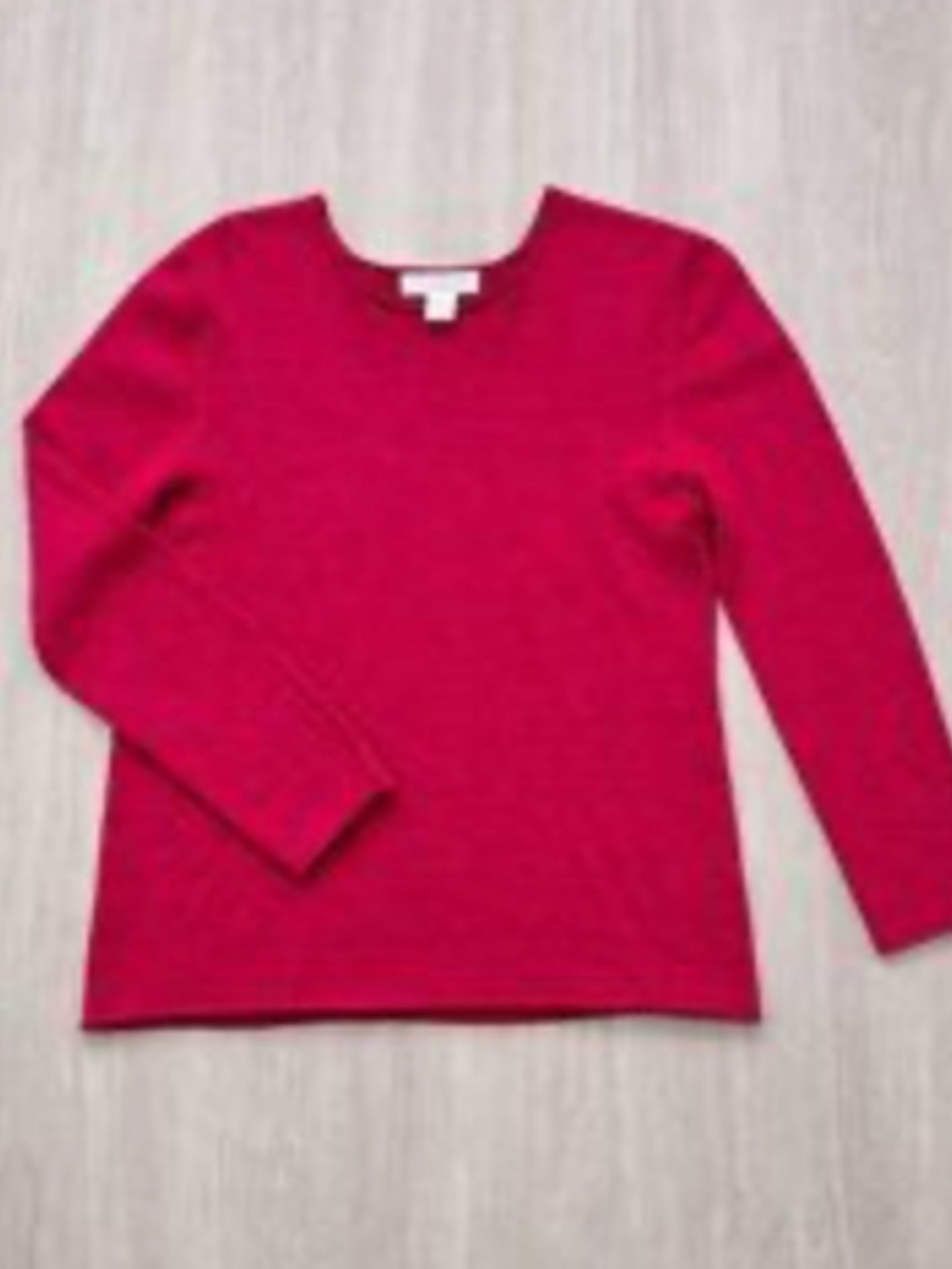 Susan Bristol womens' Long-Sleeve Crewneck Top - Hot Pink